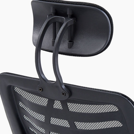 Sedia da Ufficio Ergonomica con Poggiatesta, Sedia Scrivania in Rete Traspirante con Braccioli e Altezza Regolabile, Poltrona Girevole con Ruote per Studio, Casa e Ufficio