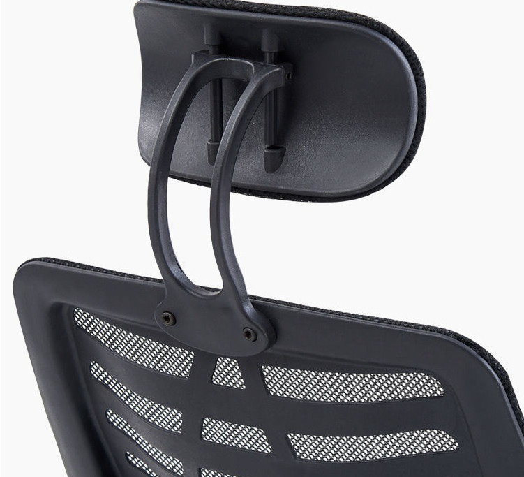 Sedia da Ufficio Ergonomica con Poggiatesta, Sedia Scrivania in Rete Traspirante con Braccioli e Altezza Regolabile, Poltrona Girevole con Ruote per Studio, Casa e Ufficio