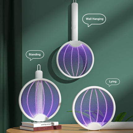 Lampada Antizanzare Elettrica UV – Zanzariera Elettrica 2 in 1 con Luce UV 360°, Sicura con Griglia Protettiva, da Tavolo o Parete, Silenziosa per Casa e Campeggio