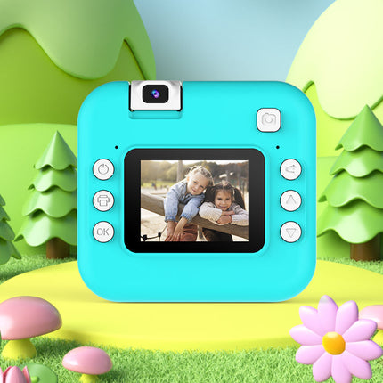 Fotocamera Istantanea Bambini con Stampa Termica in Bianco e Nero, Mini Camera con Video, Schermo LCD e Obiettivo 180°, Giocattolo Creativo COLORE CASUALE