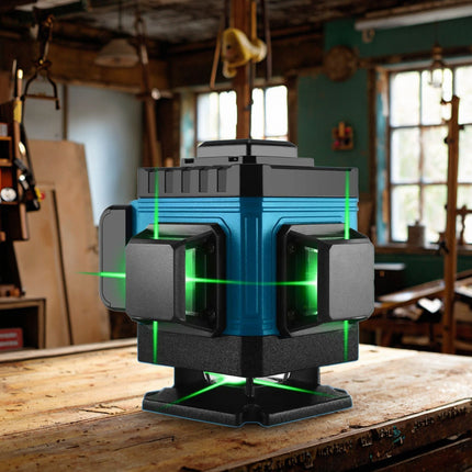 Livella Laser 4D 16 Linee 360° Verde con Treppiede – Autolivellante Professionale con Batterie, Supporto Magnetico e Telecomando, Laser Multilinea per Edilizia e Ristrutturazioni