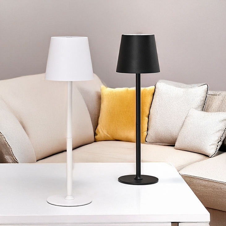 Lampada da Tavolo LED Ricaricabile Senza Fili – Dimmerabile Touch, 2400mAh, 3 Tonalità (2700K-6000K), Design Moderno per Interno ed Esterno, Camera da Letto, Soggiorno, Giardino, IP54