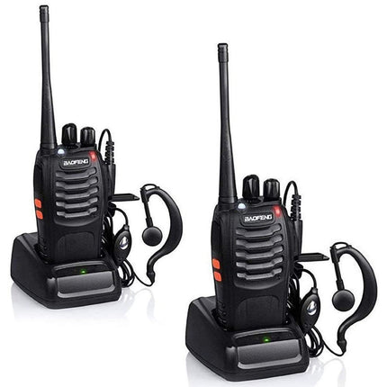 Walkie Talkie Professionali Ricaricabili Set Ricetrasmittenti, Basi di Ricarica, Auricolari, Batteria Li-Ion, Lunga Distanza, Clip da Cintura, Ideali per Escursionismo, Lavoro