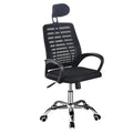 Sedia da Ufficio Ergonomica con Poggiatesta, Sedia Scrivania in Rete Traspirante con Braccioli e Altezza Regolabile, Poltrona Girevole con Ruote per Studio, Casa e Ufficio