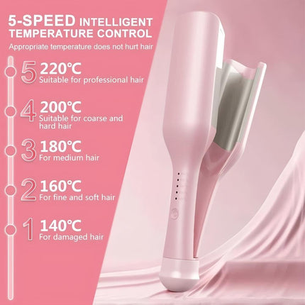 Arricciacapelli Elettrico Portatile a Onde Grandi Ferro Rotante Strumento per Acconciatura Rapida Riscaldamento 32mm Arricciacapelli Automatico