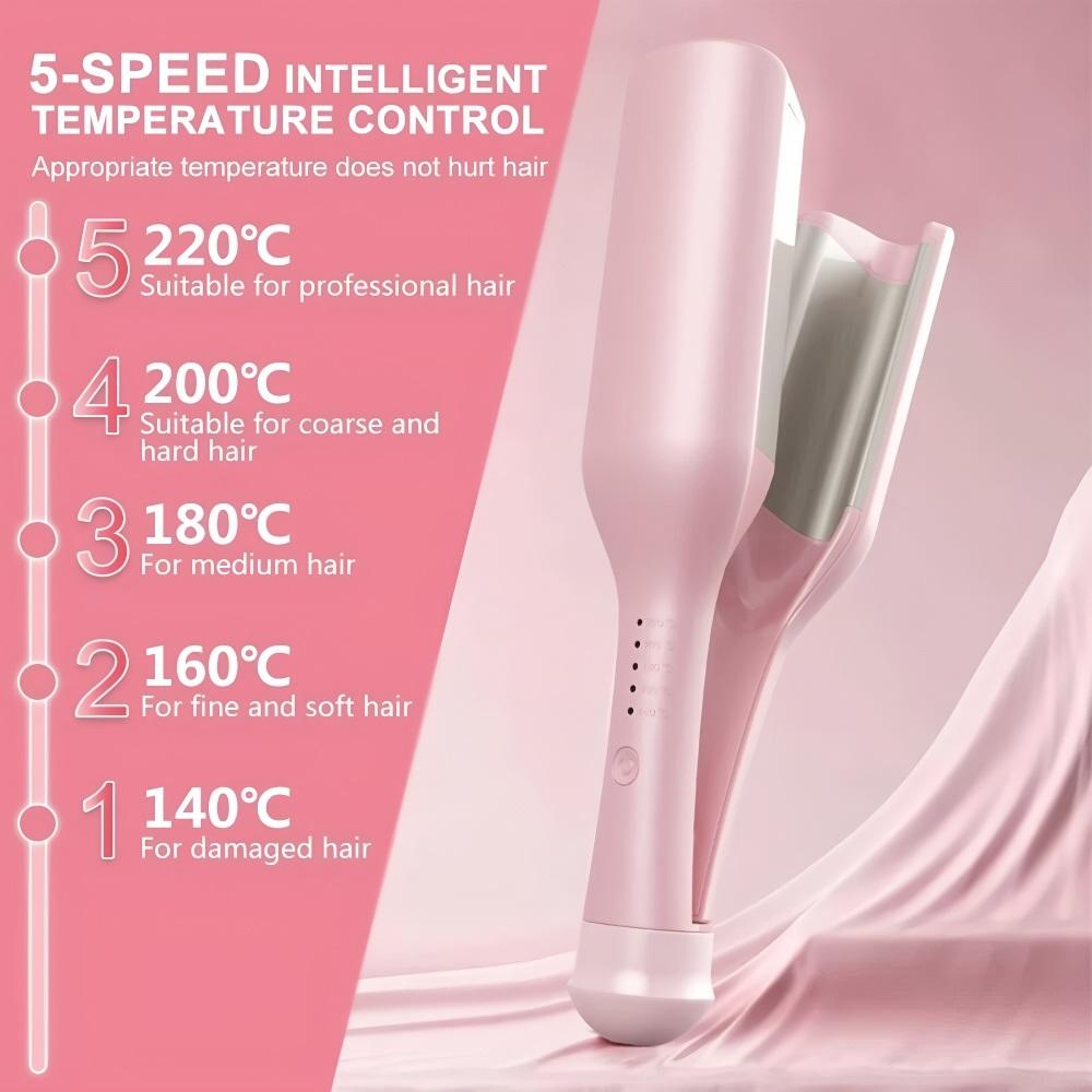 Arricciacapelli Elettrico Portatile a Onde Grandi Ferro Rotante Strumento per Acconciatura Rapida Riscaldamento 32mm Arricciacapelli Automatico