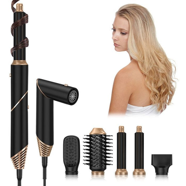 Asciugacapelli 6 in 1 Professionale con Spazzole Intercambiabili – Styler Multifunzione per Lisciare, Arricciare e Volumizzare, Regolazione Temperatura e Velocità