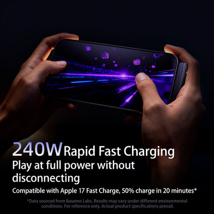 Cavo USB-C Multifunzionale 240W Ricarica Rapida con Supporto Pieghevole – Cavo Type-C ad Angolo 90° per Gaming, Trasferimento Dati Veloce e Ricarica Smartphone, Tablet e Laptop