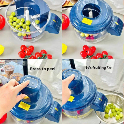 Sbucciatore Elettrico Automatico Frutta e Verdura – Pelatrice Multifunzione con 1 Tasto, Taglio e Sbucciatura Rapida, Contenitore Integrato, Facile da Pulire