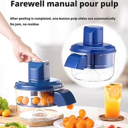 Sbucciatore Elettrico Automatico Frutta e Verdura – Pelatrice Multifunzione con 1 Tasto, Taglio e Sbucciatura Rapida, Contenitore Integrato, Facile da Pulire