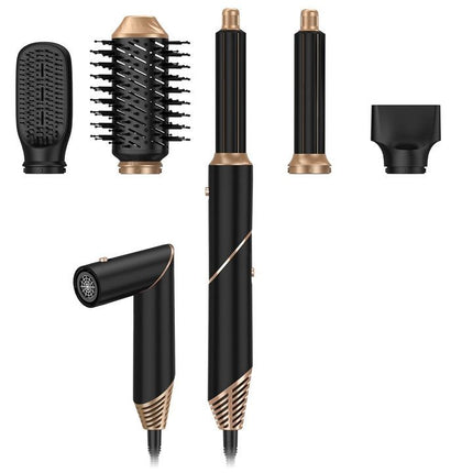 Asciugacapelli 6 in 1 Professionale con Spazzole Intercambiabili – Styler Multifunzione per Lisciare, Arricciare e Volumizzare, Regolazione Temperatura e Velocità
