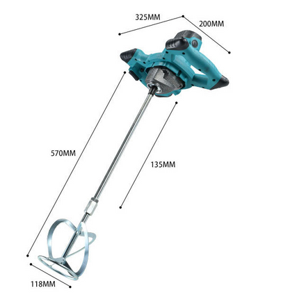 Miscelatore Elettrico 2200W per Cemento, Malta e Colla – Agitatore Professionale con 6 Velocità Regolabili, Frusta 120mm, Impugnatura Ergonomica Antiscivolo