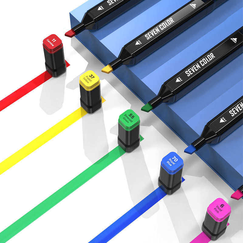 Set Pennarelli Professionali a Base Alcolica 80 Colori – Doppia Punta, Colori Intensi, Astuccio Incluso per Disegno, Illustrazione e Coloring