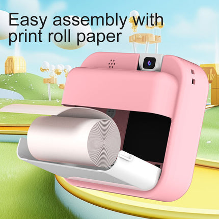 Fotocamera Istantanea Bambini con Stampa Termica in Bianco e Nero, Mini Camera con Video, Schermo LCD e Obiettivo 180°, Giocattolo Creativo COLORE CASUALE