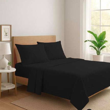 Set Completo Letto Lenzuola in 100% Cotone Tinta Unita Made in Italy Anallergico Completo di Angoli e Federe PaulWilliams