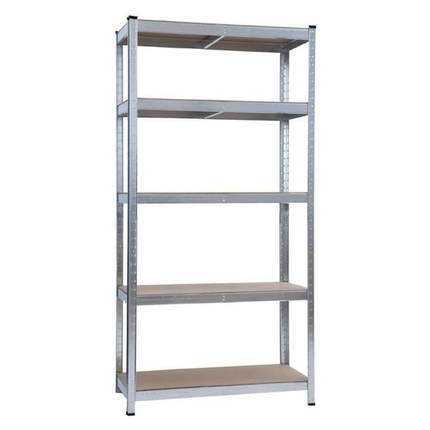 Scaffali in Metallo, Scaffalature a 5 Ripiani Regolabili, Senza Viti, Scaffale Salvaspazio per Garage, Magazzino Portata Fino a 875 kg Con 5 Ripiani Regolabili Ideale Per Garage Officina 90X40X180H cm