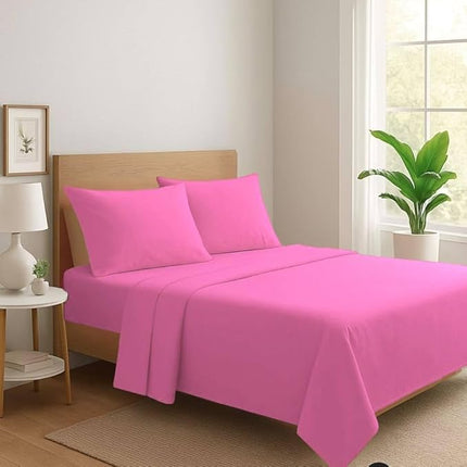 Set Completo Letto Lenzuola in 100% Cotone Tinta Unita Made in Italy Anallergico Completo di Angoli e Federe PaulWilliams