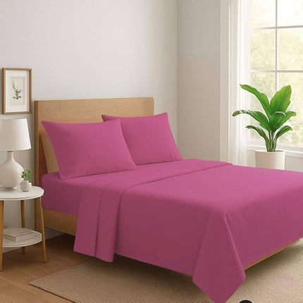 Set Completo Letto Lenzuola in 100% Cotone Tinta Unita Made in Italy Anallergico Completo di Angoli e Federe PaulWilliams