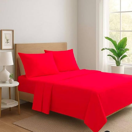 Set Completo Letto Lenzuola in 100% Cotone Tinta Unita Made in Italy Anallergico Completo di Angoli e Federe PaulWilliams