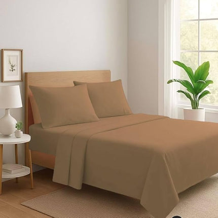Set Completo Letto Lenzuola in 100% Cotone Tinta Unita Made in Italy Anallergico Completo di Angoli e Federe PaulWilliams