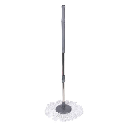 SuperMop Rotante con Secchio 16L e Strizzatore a Pressione, Mop in Microfibra con Testa Snodabile 360°, Manico Telescopico Allungabile fino a 110 cm, Ideale per Piastrelle, Parquet, Marmo e Mosaico