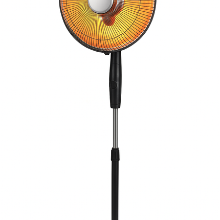 Stufa a Piantana Infrarossi al Carbonio 900W | Altezza Regolabile 105-120 cm, Oscillazione e Inclinazione Regolabile | 2 Livelli di Potenza 450/900W, Timer 60 Minuti – Riscaldamento Rapido e Silenzioso