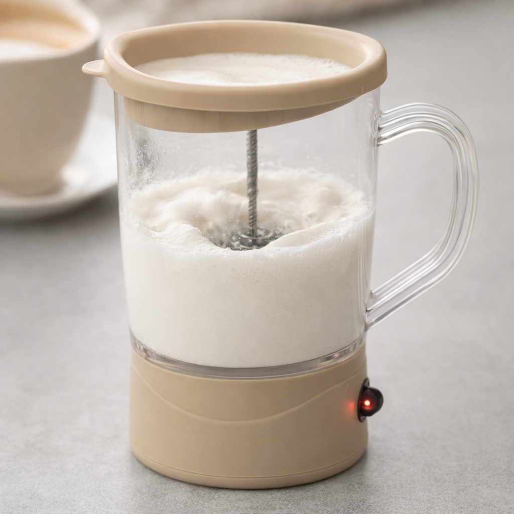Cappuccinatore Elettrico Milky Senza Fili – Mini Frusta in Acciaio – Funziona a Batterie – Colori Assortiti