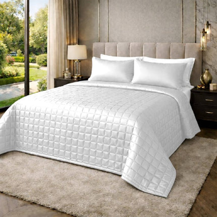 Trapuntino Matrimoniale Essential in Raso Satin – Copriletto Trapuntato Elegante e Lucente, Leggero e Traspirante, Made in Italy