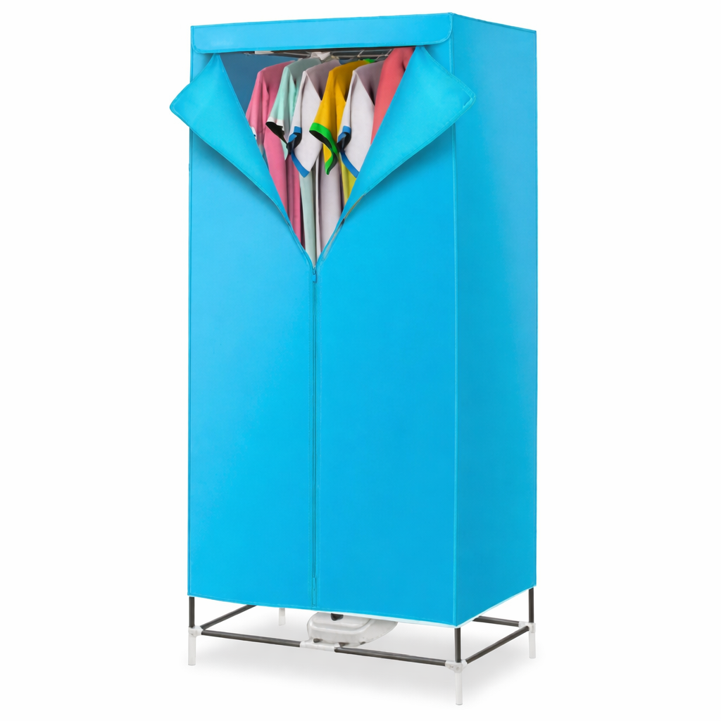 Asciugabiancheria Elettrico Portatile 1500W – Armadio Asciuga Vestiti con Timer fino a 240 Min, 150x70x45 cm, 220-240V 50Hz