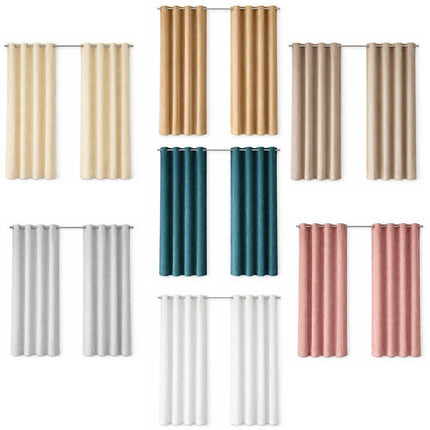 Coppia di Tende in Velluto Coprenti con Anelli Metallici – 140x290 cm – Eleganti, Oscuranti e Facili da Installare