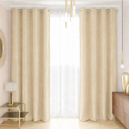 Coppia di Tende in Velluto Coprenti con Anelli Metallici – 140x290 cm – Eleganti, Oscuranti e Facili da Installare
