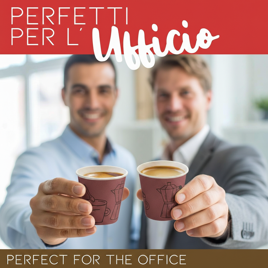1000 Bicchieri Carta Caffè 75 ml (2.5 oz) – Bicchierini Espresso Monouso Resistenti al Calore, Ideali per Ufficio, Casa, Bar e Distributori Automatici, Bicchieri Caffè Usa e Getta per Bevande Calde