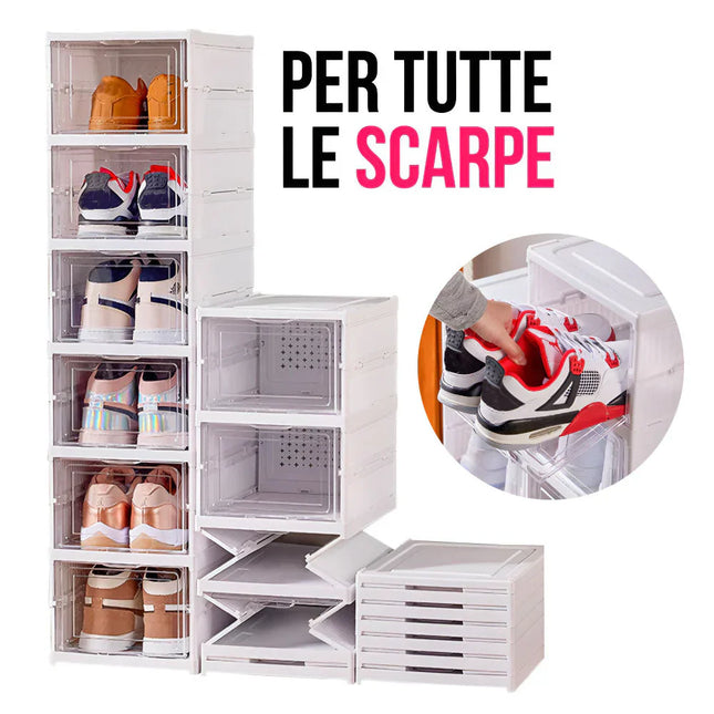Scarpiera Multiuso a 6 ripiani facile da aprire e chiudere