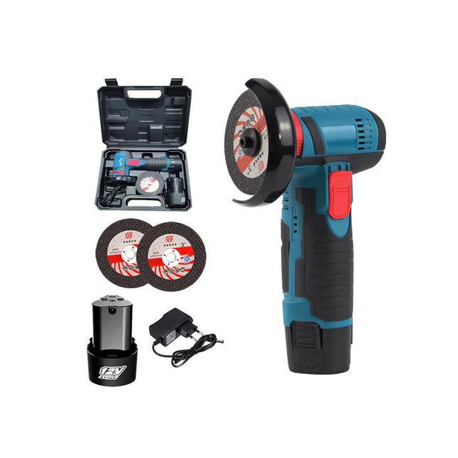Mini Flex Mini Smerigliatrice Taglierina Elettrica A Doppia Batteria Litio 12v 1.5ah 76mm 19500rpm Doppio Disco
