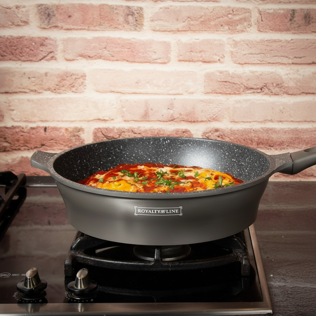 Set Pentole 17 Pezzi Antiaderenti con Coperchi in Vetro e Padelle – Batteria Cucina Induzione, Rivestimento Effetto Pietra, Manici Rimovibili, Adatta a Tutti i Piani Cottura