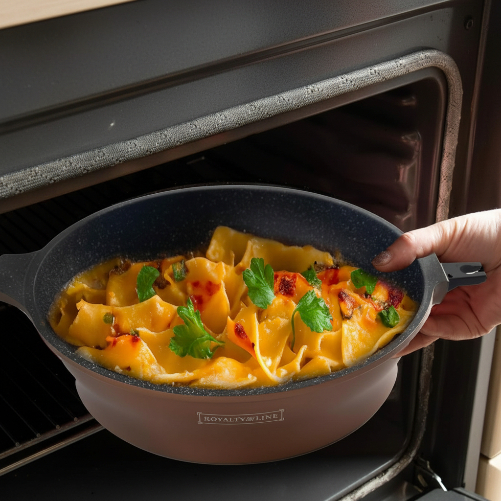 Set Pentole 17 Pezzi Antiaderenti con Coperchi in Vetro e Padelle – Batteria Cucina Induzione, Rivestimento Effetto Pietra, Manici Rimovibili, Adatta a Tutti i Piani Cottura