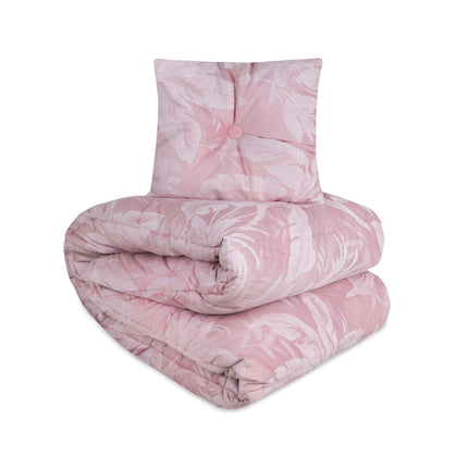 Trapunta Kenya in Morbido Tessuto in Velluto Jaquard con 1 Cuscino Arredo Matrimoniale 260x270cm Imbottitura 350gr.m Super Calda e Soffice