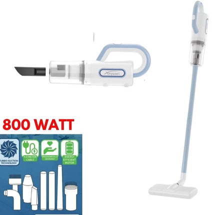 Aspirapolvere Xinyuan 12 in 1 Stick & Handheld – 800W, Leggero, Multifunzione con Accessori, Tecnologia Turbo-Suction, Cavo 4 Metri