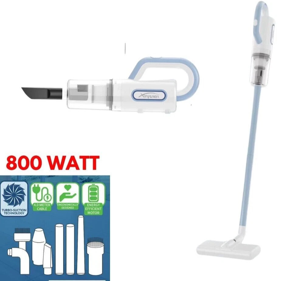 Aspirapolvere Xinyuan 12 in 1 Stick & Handheld – 800W, Leggero, Multifunzione con Accessori, Tecnologia Turbo-Suction, Cavo 4 Metri